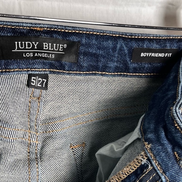 Judy Blue Jeans Womens 5 27 Boyfriend Fit Distressed Denim Stretch Jean JB88220 - Picture 7 of 16